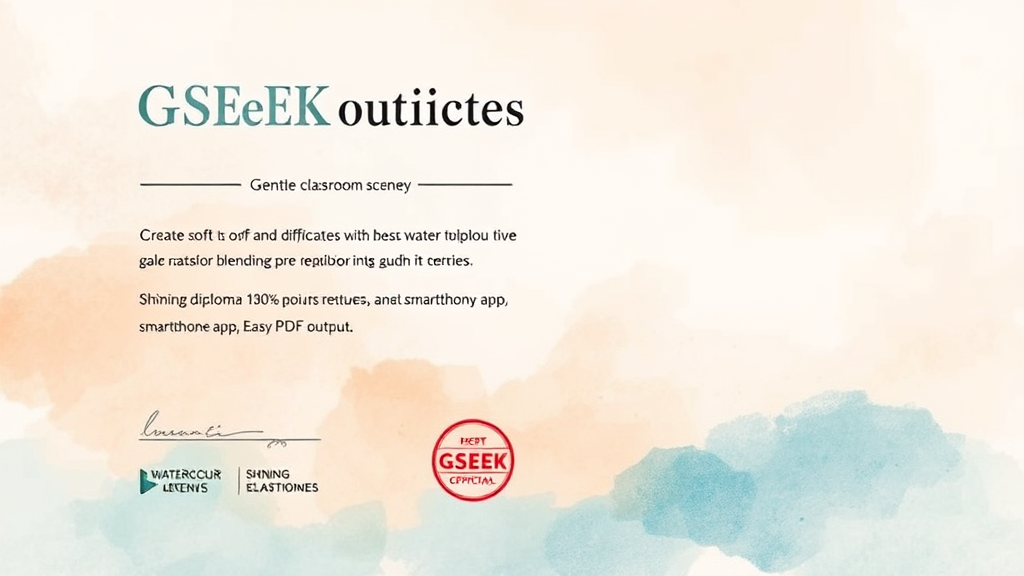 GSEEK 수료 기준 안내 (watercolor 스타일)