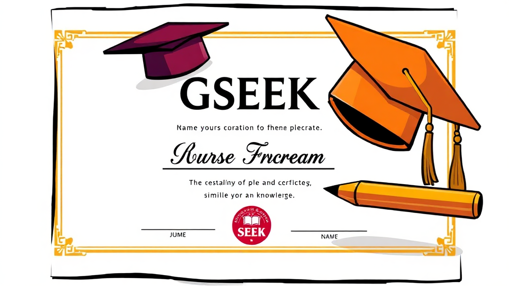 수료 기준 & 수료증 발급, 꼼꼼하게 확인! (cartoon 스타일)