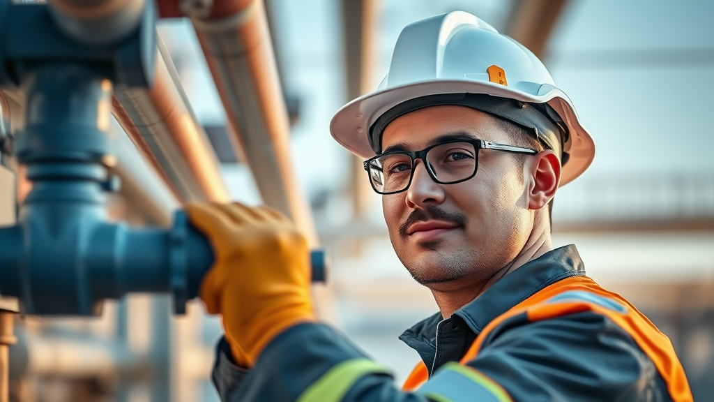 도시가스 시공 업체 선정 시 고려사항 (realistic 스타일)