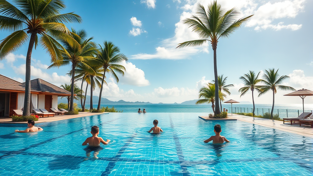 푸꾸옥 베스트웨스턴 리조트 완전 분석: 객실, 수영장, 조식, 프라이빗 비치 총정리 4 수영장 & 부대시설: 즐길 거리 가득 (realistic 스타일)