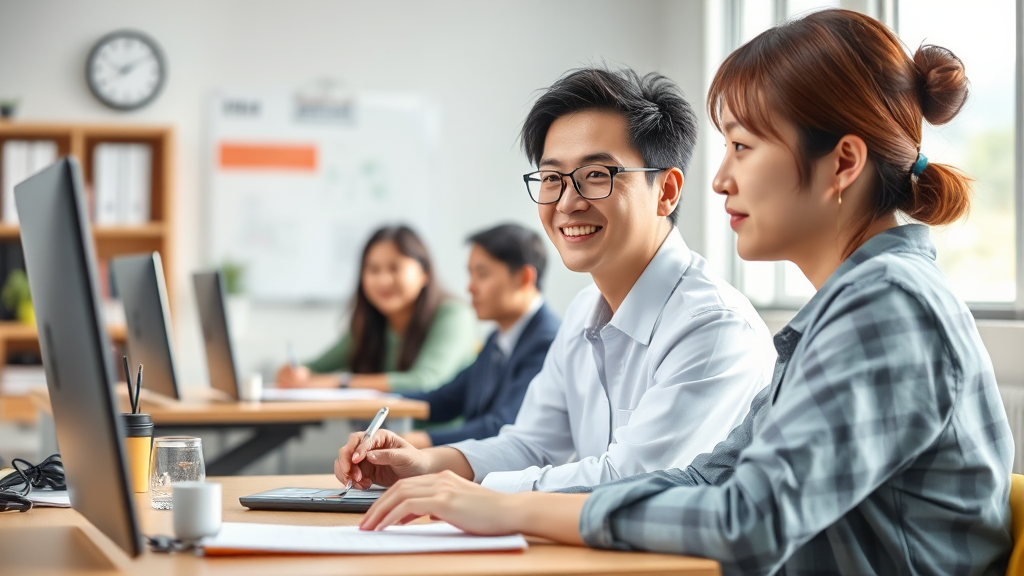 수강 신청, 이렇게 하세요! (realistic 스타일)