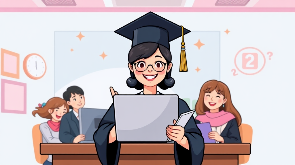 자격증, 쉽게 취득하는 법 (cartoon 스타일)