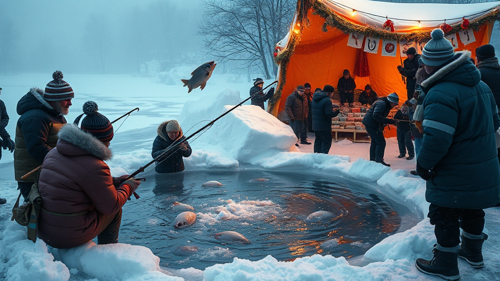 2026 화천 산천어축제 완벽 가이드: 예약, 낚시, 준비물 A to Z 4 산천어 얼음낚시 가이드 (realistic 스타일)