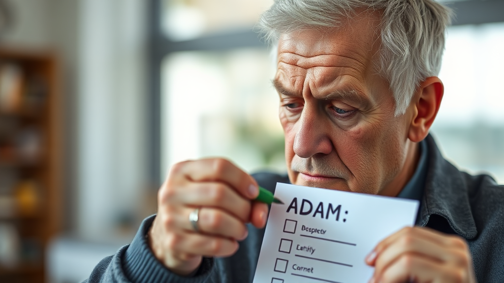 ADAM 설문지로 자가진단! (realistic 스타일)