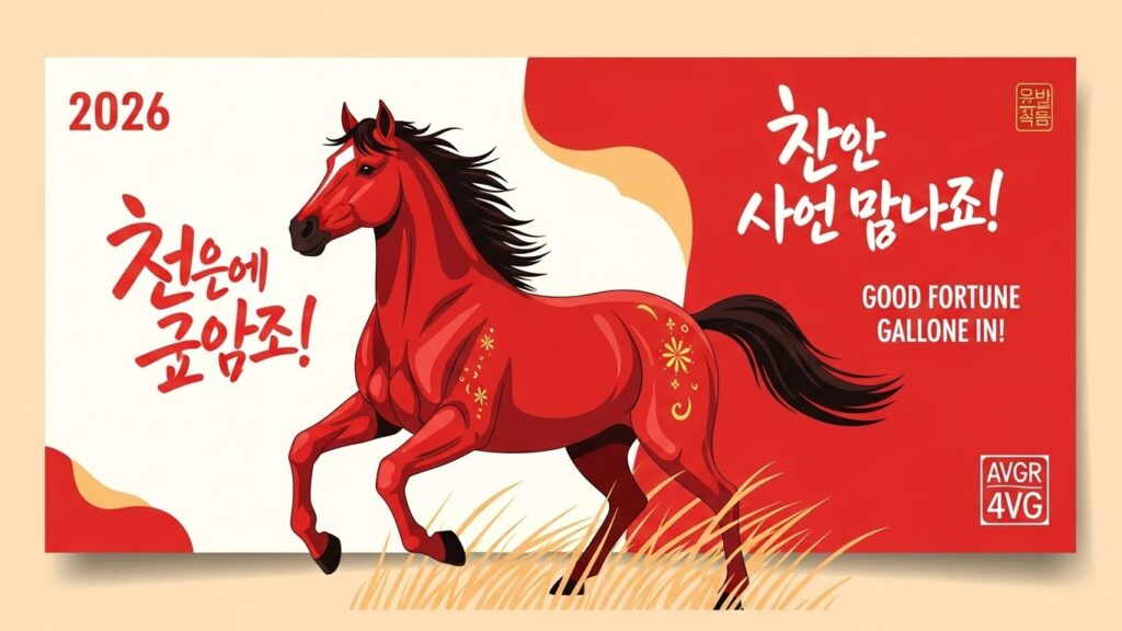 연하장 이미지 및 디자인 요소