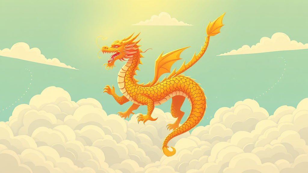 용띠 운세: 비상하라! (illustration 스타일)