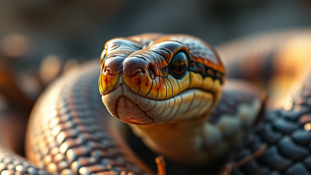 뱀띠 운세: 지혜로운 처세 (realistic 스타일)