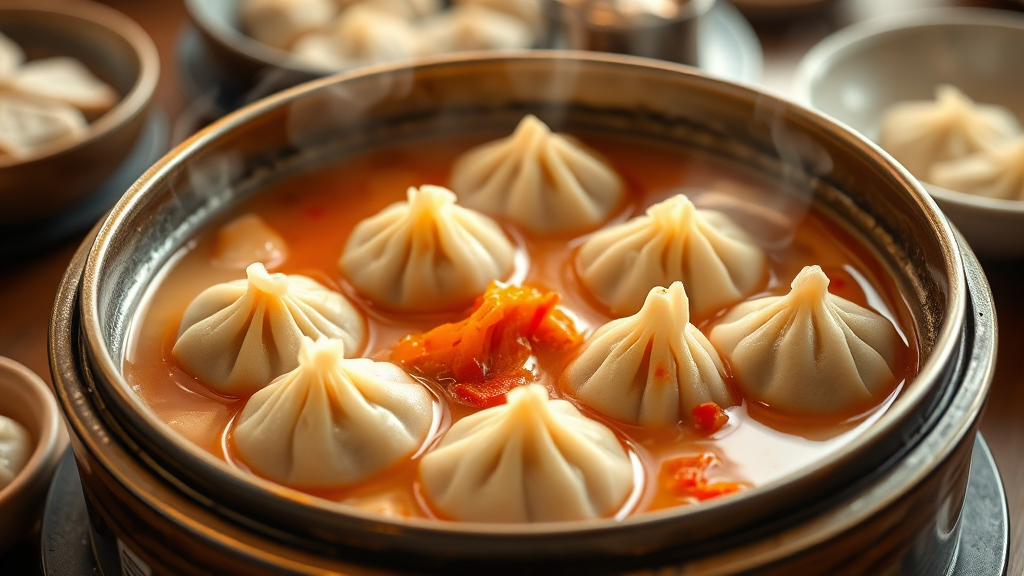 부천 황해도 만두전골 맛집 추천 (realistic 스타일)