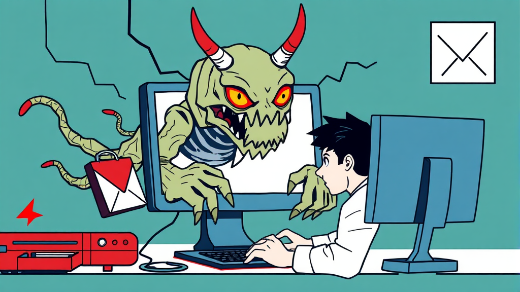 악성코드, 대체 뭘까요? (illustration 스타일)