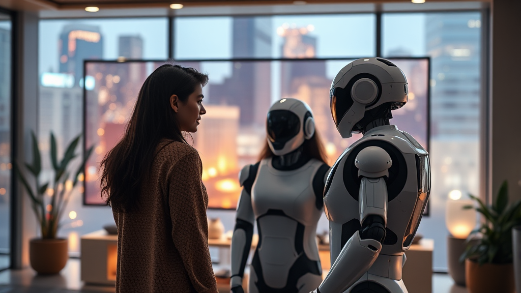 미래를 엿보다: CES 2026 신기술 (realistic 스타일)