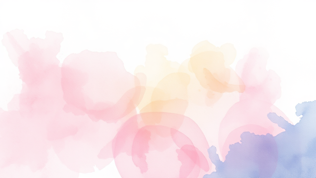 KT 엠모바일 알뜰폰이란? (watercolor 스타일)