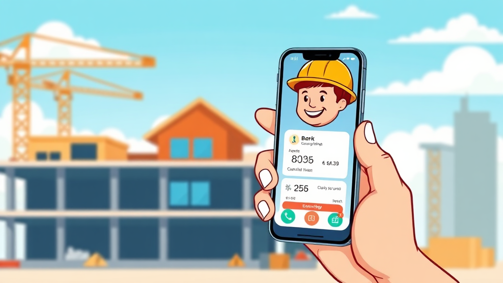 퇴직공제금 온라인 조회 (cartoon 스타일)