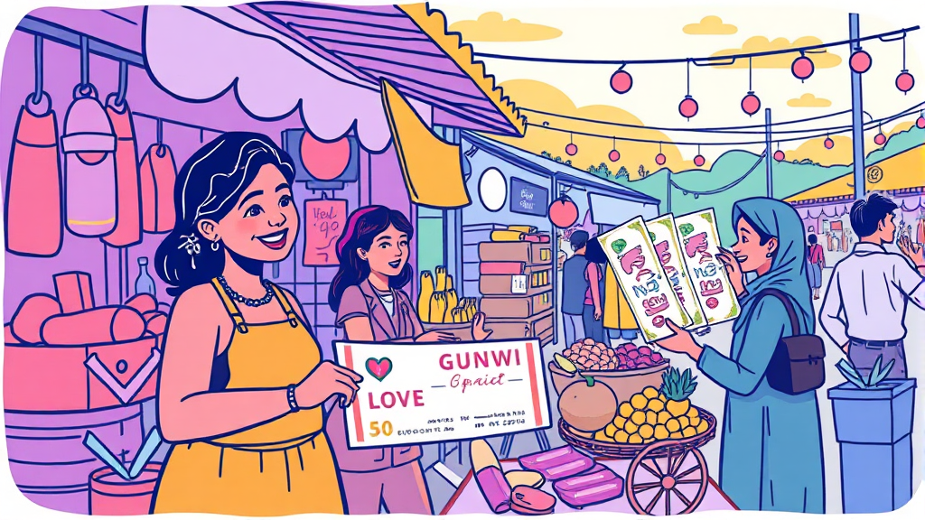 지역 경제 활성화 효과 (illustration 스타일)