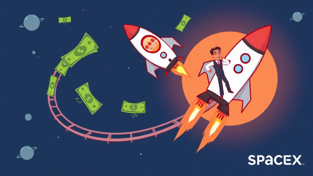 스페이스X 투자 A to Z: 상장 전망, 방법, 리스크, 국내 기업 분석 6 스페이스X 투자 리스크 (cartoon 스타일)