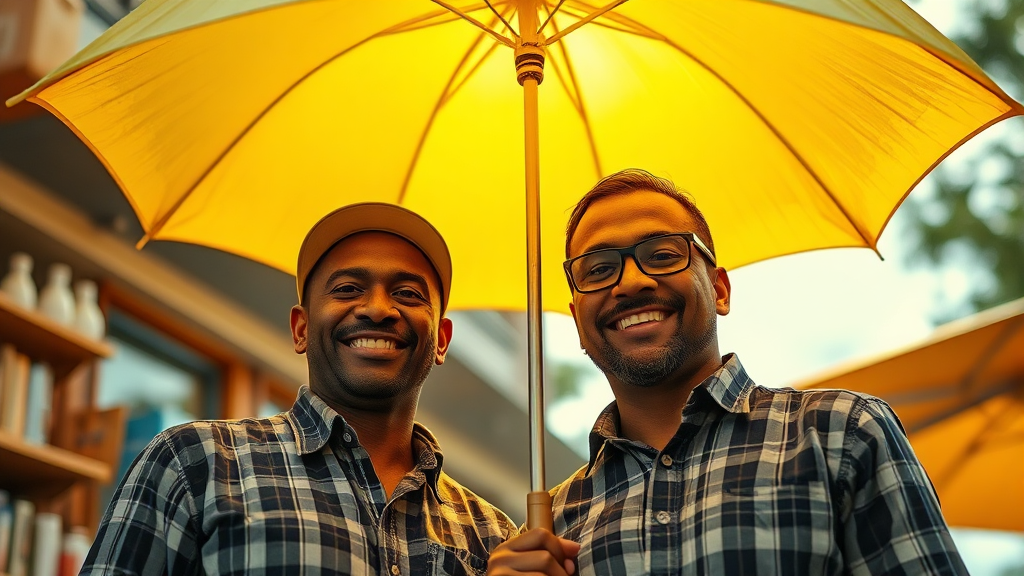 노란우산공제 대출이란? (realistic 스타일)