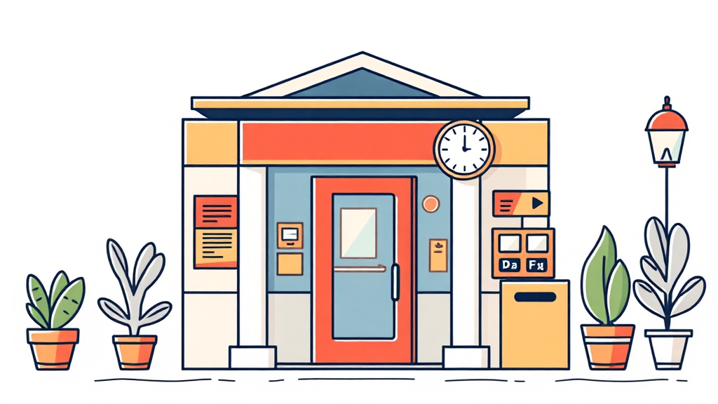 우체국 인터넷뱅킹 바로가기 (illustration 스타일)