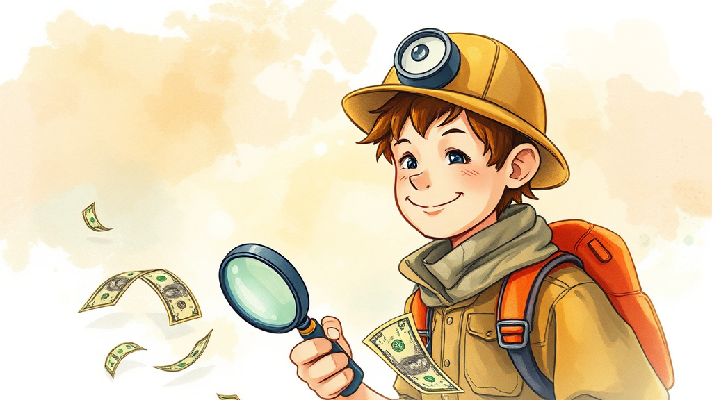 숨은 돈 확인 방법 (watercolor 스타일)