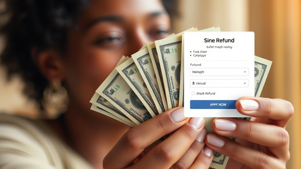 환급 신청 방법 & 서류 (realistic 스타일)