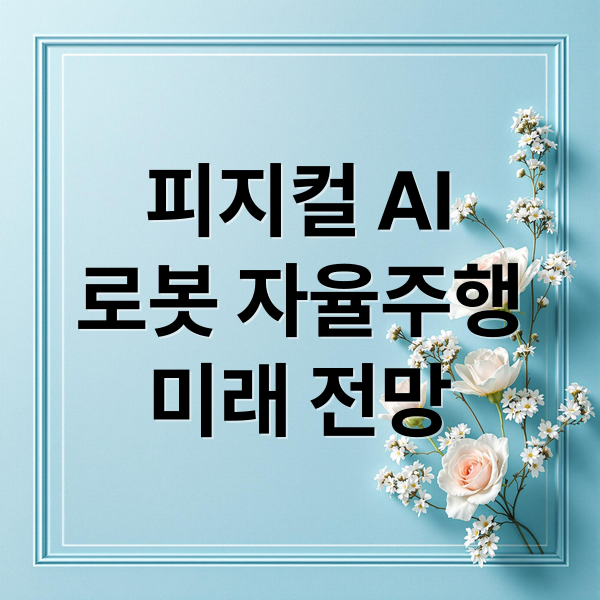 피지컬 AI: 로봇·자율주행 혁명, 미래 전망과 투자 전략 A to Z