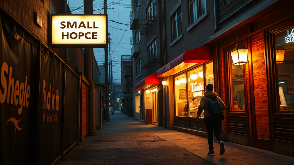 주요 지원 내용: 폐업부터 재창업까지 (realistic 스타일)