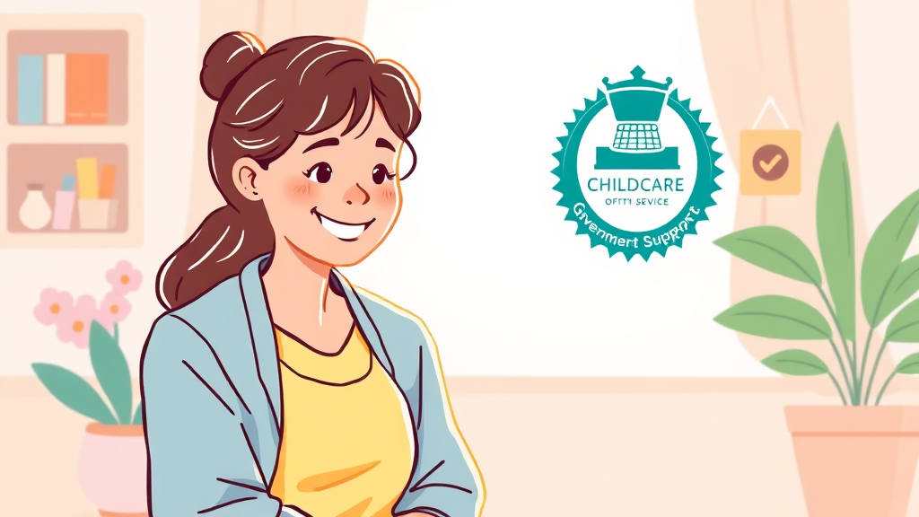 정부 지원 혜택 (illustration 스타일)