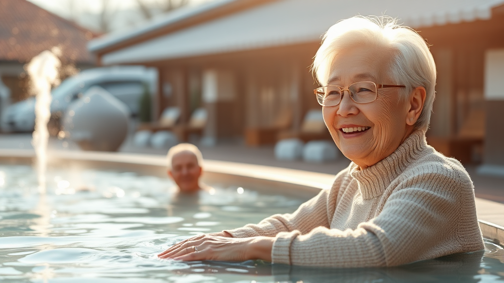 고창 실버타운 건강 관리 (realistic 스타일)