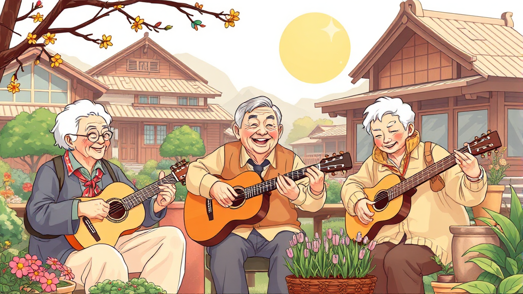 고창 실버타운 커뮤니티 (illustration 스타일)