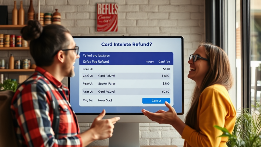 카드수수료 환급금 조회 방법 (realistic 스타일)