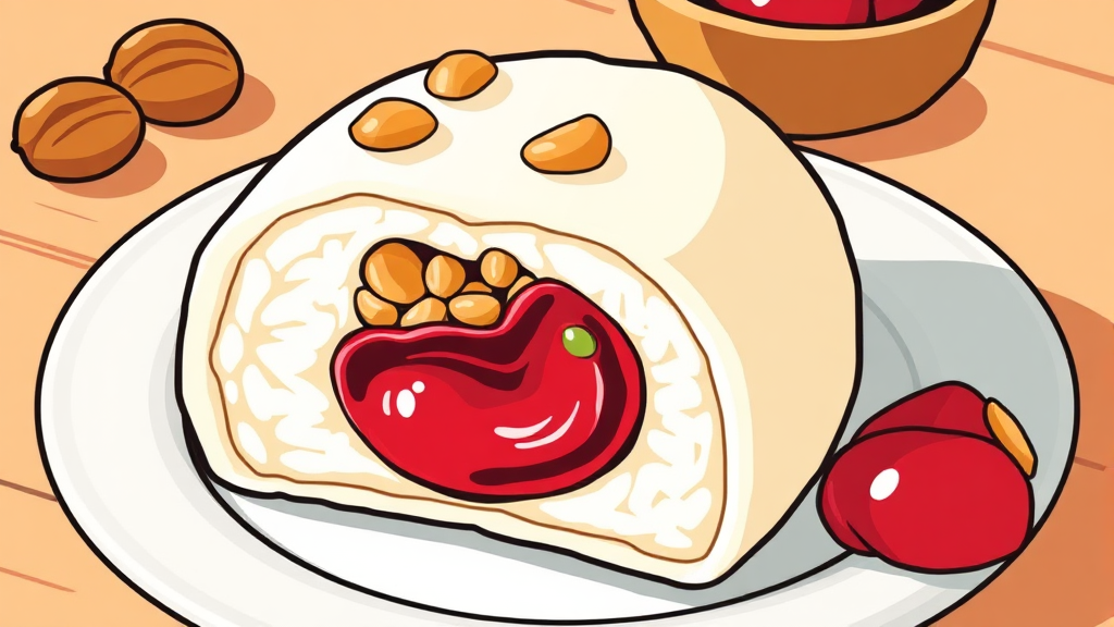 진미당제과 찹쌀떡, 맛과 식감의 비밀 (cartoon 스타일)