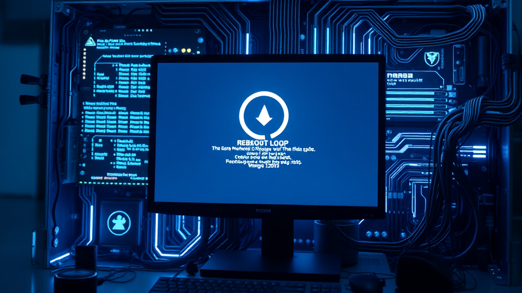 무한 재부팅 및 부팅 루프: 문제의 근본 원인 파악 (realistic 스타일)