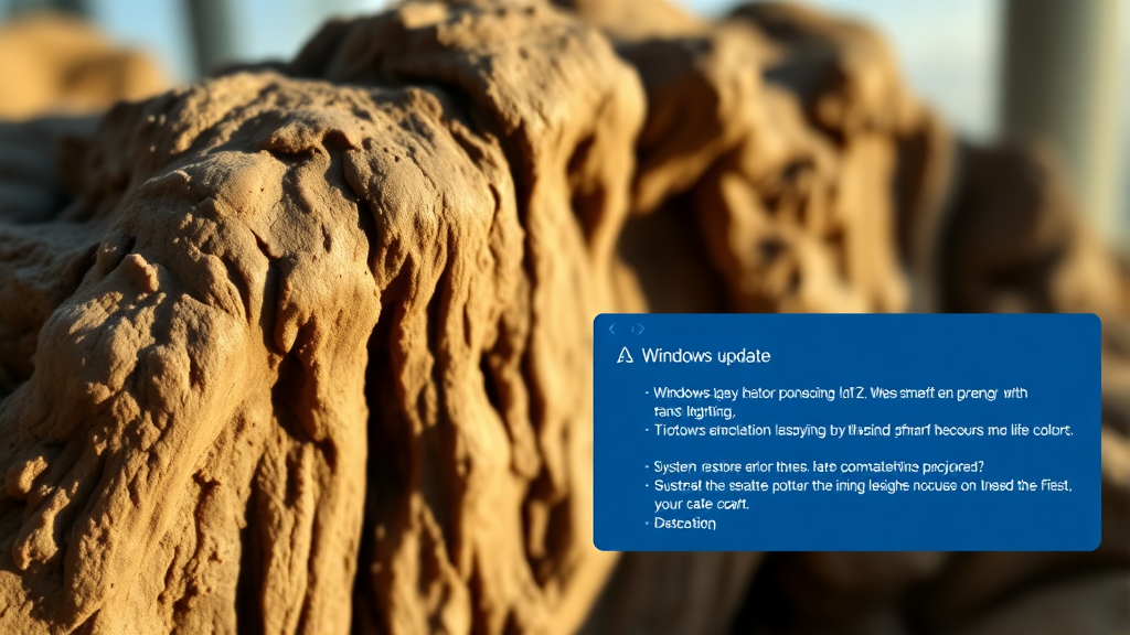 단계별 문제 해결: 업데이트 제거 및 복구 프로세스 (realistic 스타일)