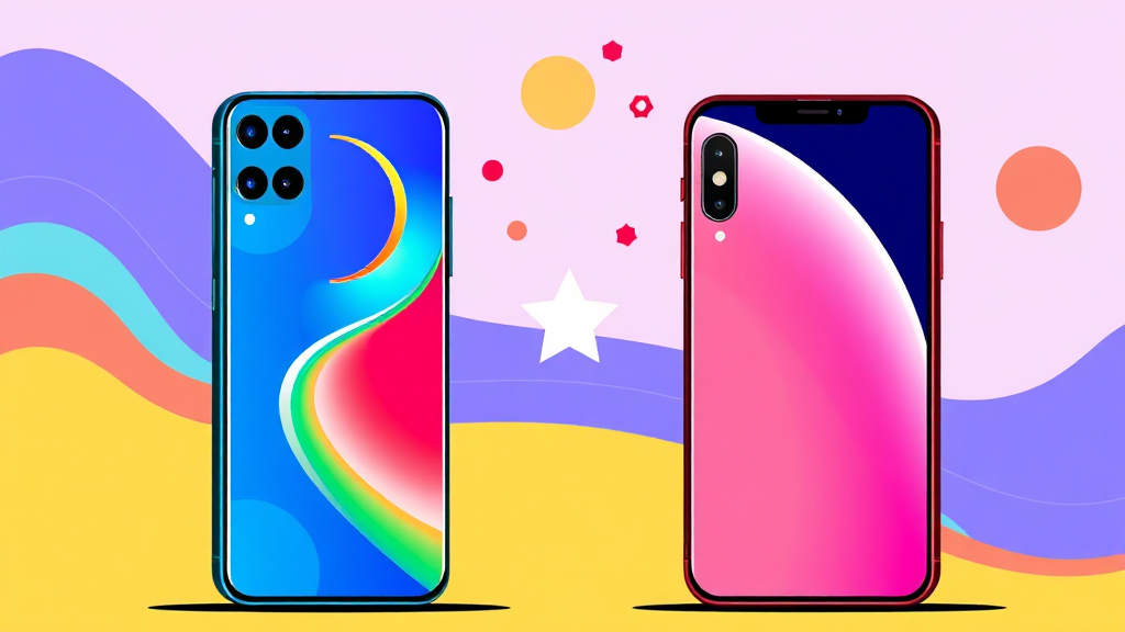 해외 반응 및 소비자 기대: 어떤 스마트폰이 우리의 일상을 바꿀까? (cartoon 스타일)