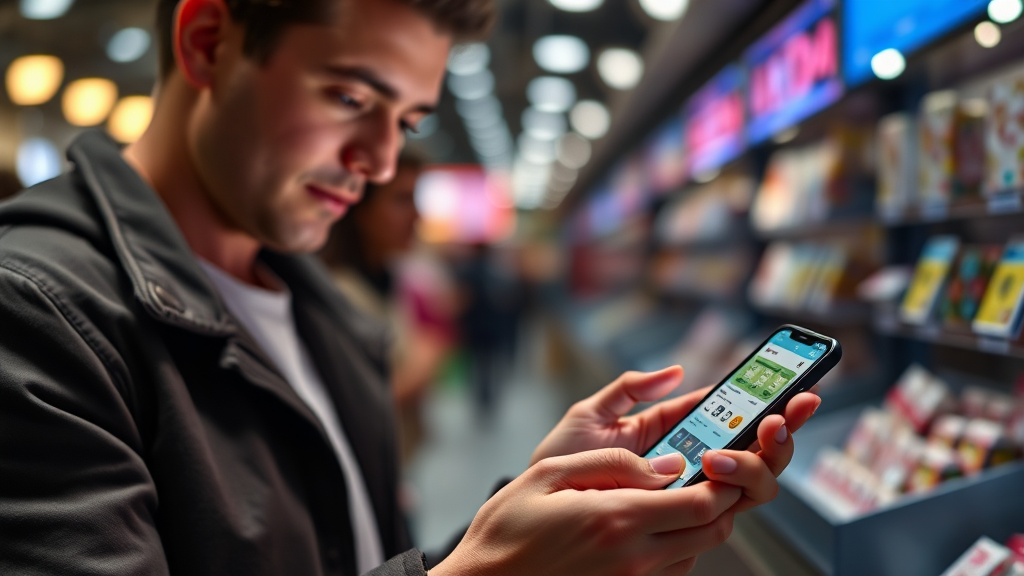 모바일 로또 구매, 왜 시작되었을까? (realistic 스타일)