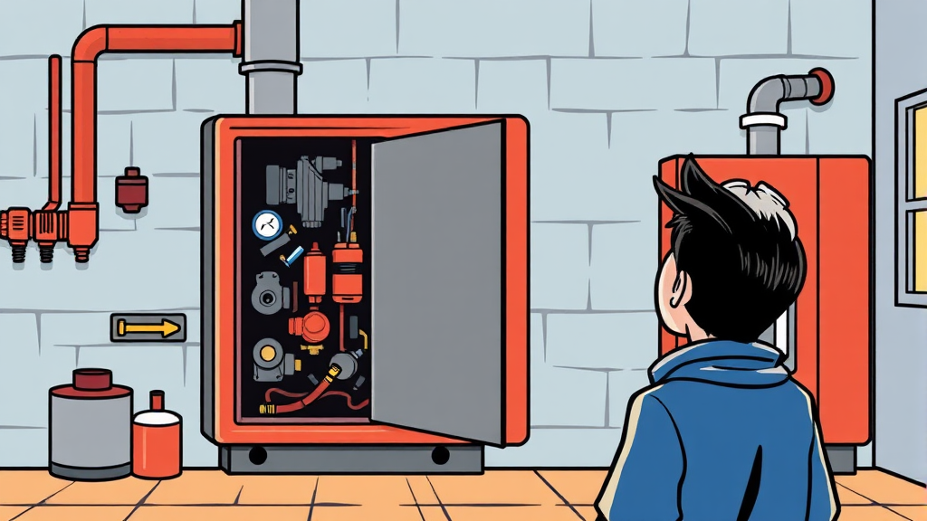 귀뚜라미 보일러 AS 및 수리 비용, 교체와 비교 분석 (cartoon 스타일)