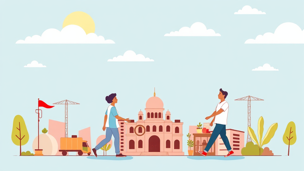 사업 위기 극복 위한 정부 지원 (illustration 스타일)