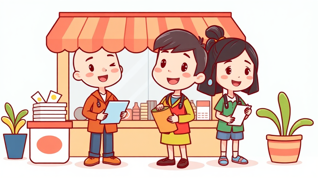 지원 한도 및 금리 조건 (cartoon 스타일)