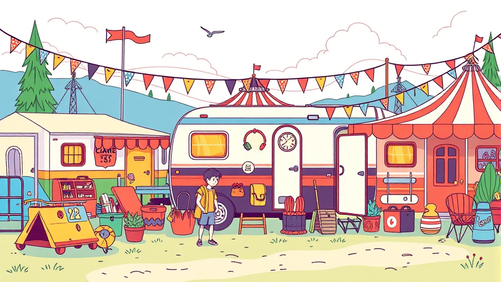 주요 전시 품목 및 참가 브랜드 (illustration 스타일)