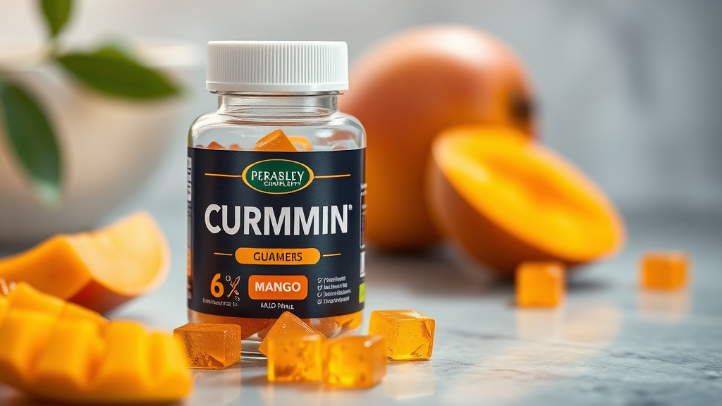 커큐민 골든젤리 제품 선택 가이드: 성분과 특징 비교 (realistic 스타일)