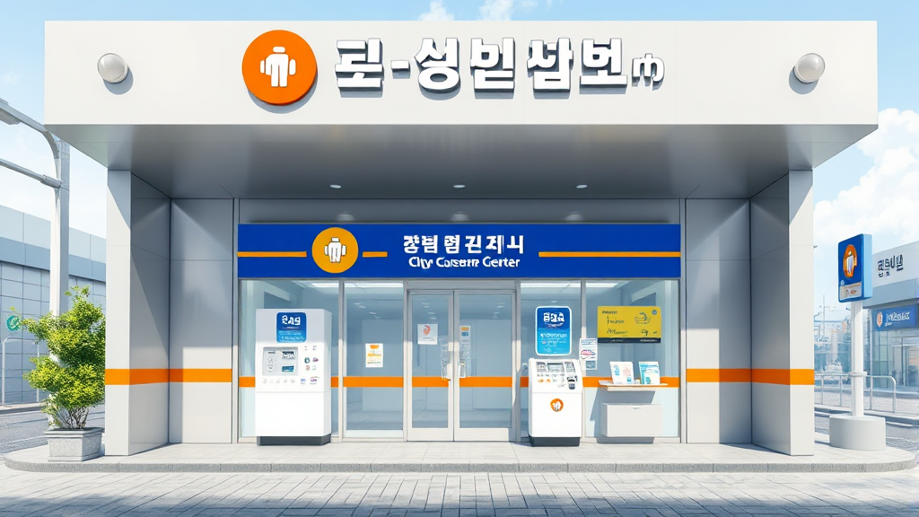 부산 도시가스 고객센터 주요 상담 업무 (realistic 스타일)