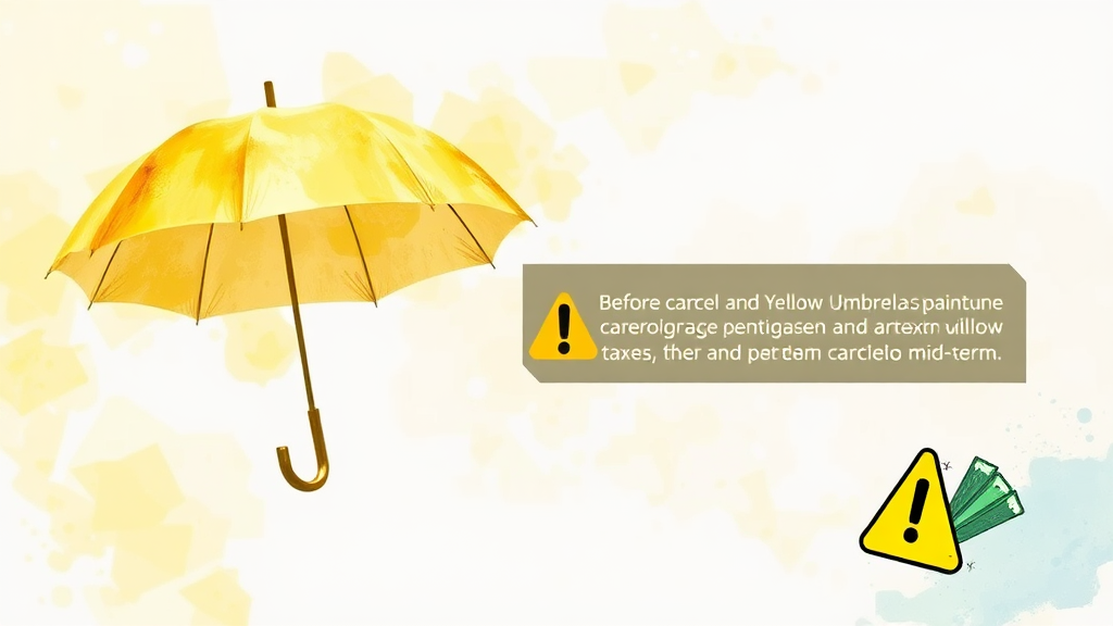 노란우산공제 해지 시 꼭 확인해야 할 주의사항 (watercolor 스타일)