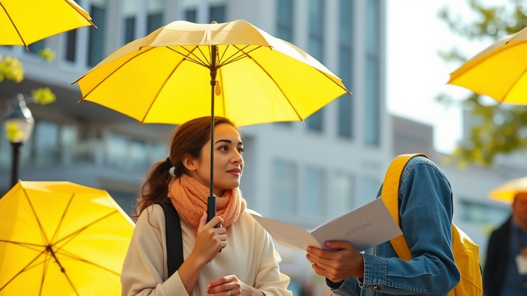 노란우산공제, 누가 가입할 수 있나요? (realistic 스타일)