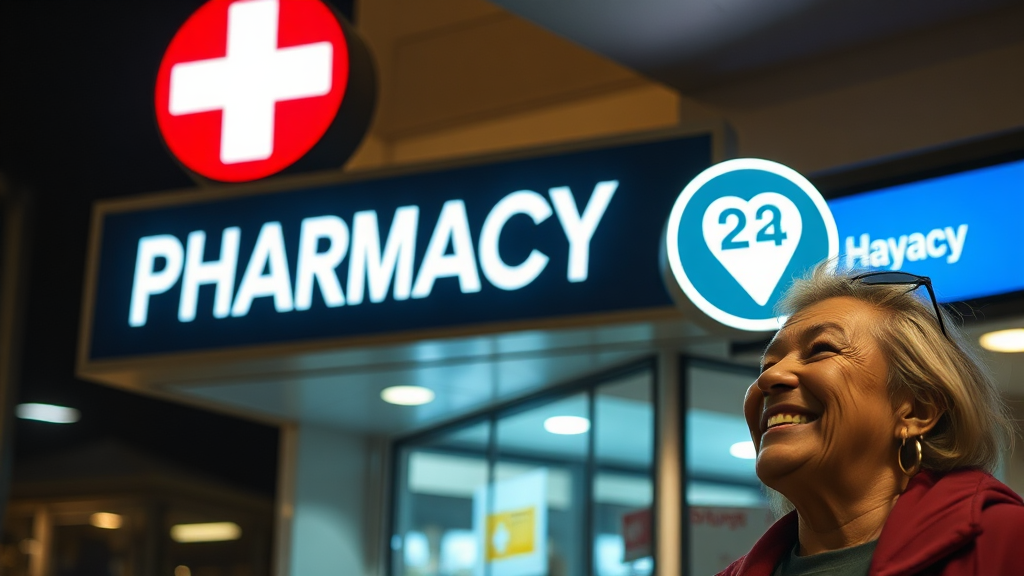 24시간 약국 찾는 가장 확실한 방법 (realistic 스타일)
