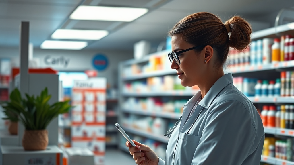 약국 방문 전 필수 확인 사항 (realistic 스타일)