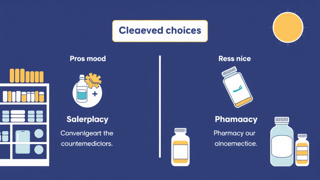 편의점 상비약 vs 약국 약: 현명한 선택 가이드 (illustration 스타일)