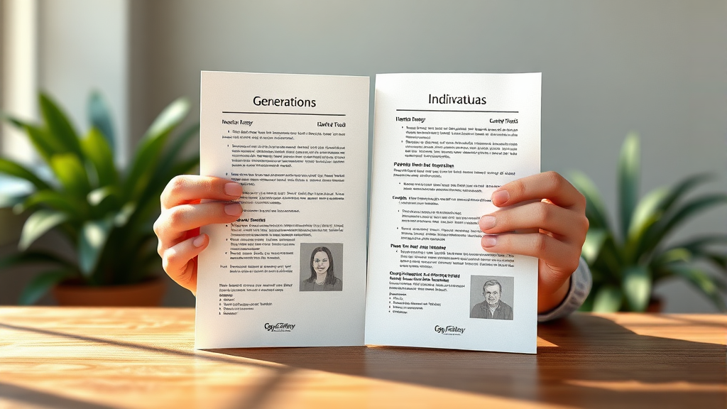 주민등록등본과 초본, 무엇이 다를까요? (realistic 스타일)